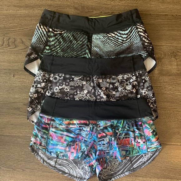 lululemon athletica Pants - Lululemon SEAWHEEZE 3 pairs speed shorts size 6